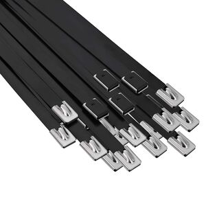 vidaXL Kabelbindare 25 st 7,9 x 300 mm Svart