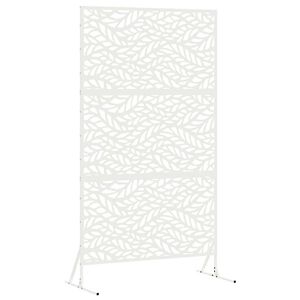 vidaXL Avsk&auml;rmningssk&auml;rm 100 x 50 x 180 cm St&aring;l Vit