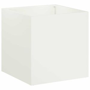 vidaXL Tr&auml;dg&aring;rdsplanterare Vit 35 x 35 x 35 cm Kallvalsat st&aring;l