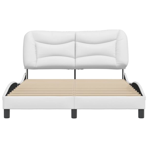 vidaXL Bed Frame without Mattress "Hvar" White 120x200 cm Faux Leather