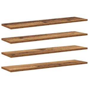 vidaXL Bokhylla Br&auml;da 3 niv&aring;er 4 st 80 x 20 x 1,5 cm Konstruerat tr&auml;
