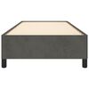 vidaXL Sängram utan madrass mörkgrå 100x200 cm sammet