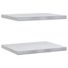 vidaXL V&auml;gghyllor 2 st 50x40 cm silver rostfritt st&aring;l