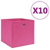 vidaXL Förvaringslådor 10 st non-woven tyg 28x28x28 cm rosa