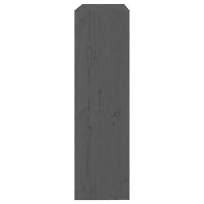 vidaXL Bokhylla/rumsavdelare grå 80x30x103,5 cm massiv furu