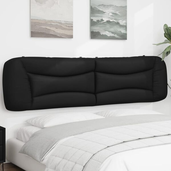 vidaXL Headboard Cushion "Hvar" Black 200 cm Faux Leather