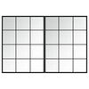 vidaXL V&auml;ggspeglar 2 st svart 80x60 cm metall