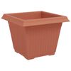 vidaXL Kvadratisk Blomkruka 6 pcs Murgr&ouml;n 28,5 x 28,5 x 22 cm Plast