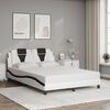 vidaXL Bed Frame "Viana" with LED without Mattress White and Black 120x200 cm