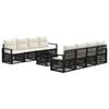 vidaXL Tr&auml;dg&aring;rdsoffset 9 st Svart konstrotting