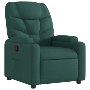 vidaXL Reclinerf&aring;t&ouml;lj m&ouml;rkgr&ouml;n tyg