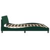 vidaXL Bed Frame "Dover" Dark Green 200x200 cm Velvet