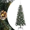 vidaXL Konstgjord julgran Gr&ouml;n 150 cm PVC, plast och st&aring;l