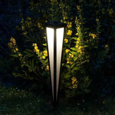HI Soldriven LED-trädgårdslampa med markspett 75 cm svart