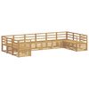 vidaXL Utomhussoffset 10 pcs Vit 363 x 185,5 x 73 cm Massivt Akaciatr&auml;