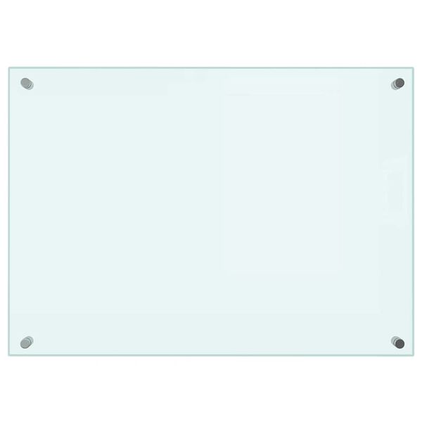 vidaXL Stänkskydd 2 st vit 70x50 cm härdat glas