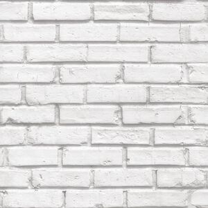 Urban Friends & Coffee Tapet tegelstenar grå och vit