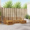vidaXL Soffgrupper 6 pcs Naturf&auml;rg Massivt Akaciatr&auml;