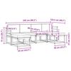 vidaXL Utomhussoffset 6 pcs Naturlig och Gr&auml;dde Konstruerat tr&auml;