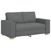 vidaXL Soffa 3 pcs M&ouml;rkgr&aring; 220 x 80 x 84 cm Linnenblandad tyg