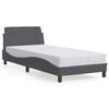 vidaXL Bed Frame "Dover" Dark Grey 90x200 cm Velvet