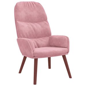 vidaXL Vilstol rosa sammet