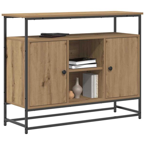 vidaXL Sideboard artisan ek 100 x 35 x 80 cm Konstruerat trä