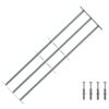 vidaXL F&ouml;nsterskyddsgaller med 3 Tv&auml;rstag 3 pcs 930-1740 mm
