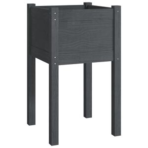 vidaXL Odlingsl&aring;da gr&aring; 40x40x70 cm massiv furu