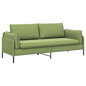 vidaXL 3-Sits soffa 3-sits Ljusgr&ouml;n 222 x 81 x 89 cm Sammet