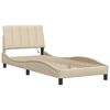 vidaXL Bed Frame without Mattress "Hanko" Cream 90x200cm Fabric