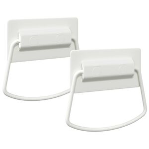 vidaXL Sk&aring;pshandtag 2 st Vit 85 x 45 mm Metall