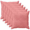 vidaXL Kudd&ouml;verdrag 6 pcs HOUTEN Rosa 70 x 70 cm Sammet