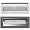 vidaXL K&auml;llarf&ouml;nster RISOR 100 x 40 cm PVC och glas