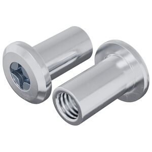vidaXL L&aring;smutter 2 pcs Silver M6 x 15 mm St&aring;l