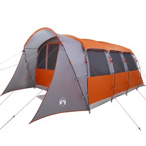 vidaXL Familjet&auml;lt med tak Gr&aring; och orange 576 x 325 x 213 cm