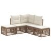 vidaXL Tr&auml;dg&aring;rdsoffset 5 pcs Beige konstrotting