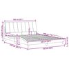 vidaXL Bed Frame without Mattress "Hanko" Cream 160x200 cm Fabric