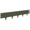 vidaXL Kant f&ouml;r gr&auml;smatta 10 pcs 100 x 20 cm St&aring;l Olivgr&ouml;n