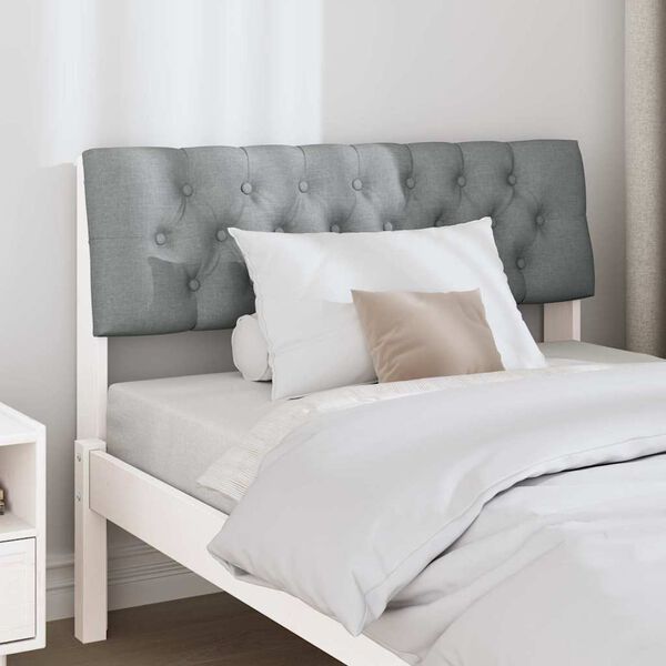 vidaXL Kl&auml;dd s&auml;nggavel Ljusgr&aring; 100 cm Massiv furu