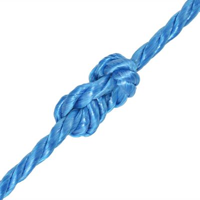vidaXL Tvinnat rep i polypropylen 6 mm 200 m blå