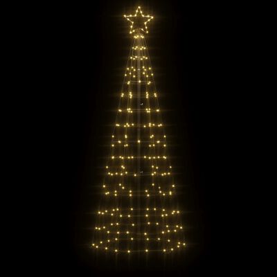vidaXL Julgransbelysning med markspett 220 LEDs varmvit 180 cm