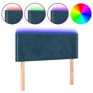 vidaXL S&auml;nggavel LED bl&aring; 100 x 5 x 78/88 cm sammet