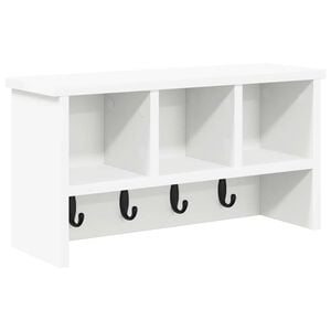 vidaXL V&auml;ggmonterad Kl&auml;dh&auml;ngare V&auml;ggmonterat Vit 50 x 16 x 26 cm