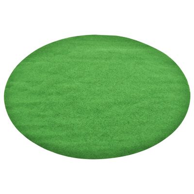 vidaXL Konstgräs med halkskydd dia. 170 cm grön rund