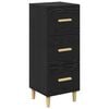 vidaXL Sideboard Svart ek 34.5 x 34 x 90 cm Konstruerat tr&auml;