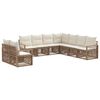 vidaXL Tr&auml;dg&aring;rdsoffset 9 pcs Beige konstrotting