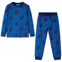 Pyjamas med långa ärmar för barn petrolblå 92