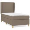 vidaXL Rams&auml;ng med madrass taupe 100x200 cm tyg