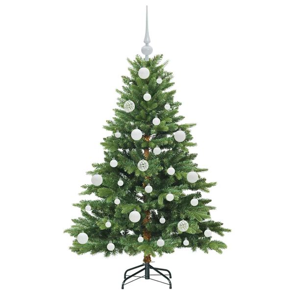 vidaXL Konstgjord julgran med 150 LED-lampor Gr&ouml;n 120 cm PE och PVC